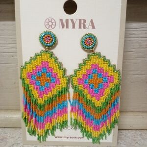 NWT Myra Bag Co Beaded Earrings